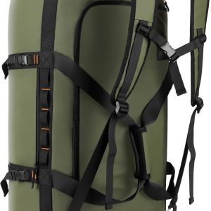 Hulongo Large Waterproof Duffle Bag Backpack for Men(Green. 90l)
